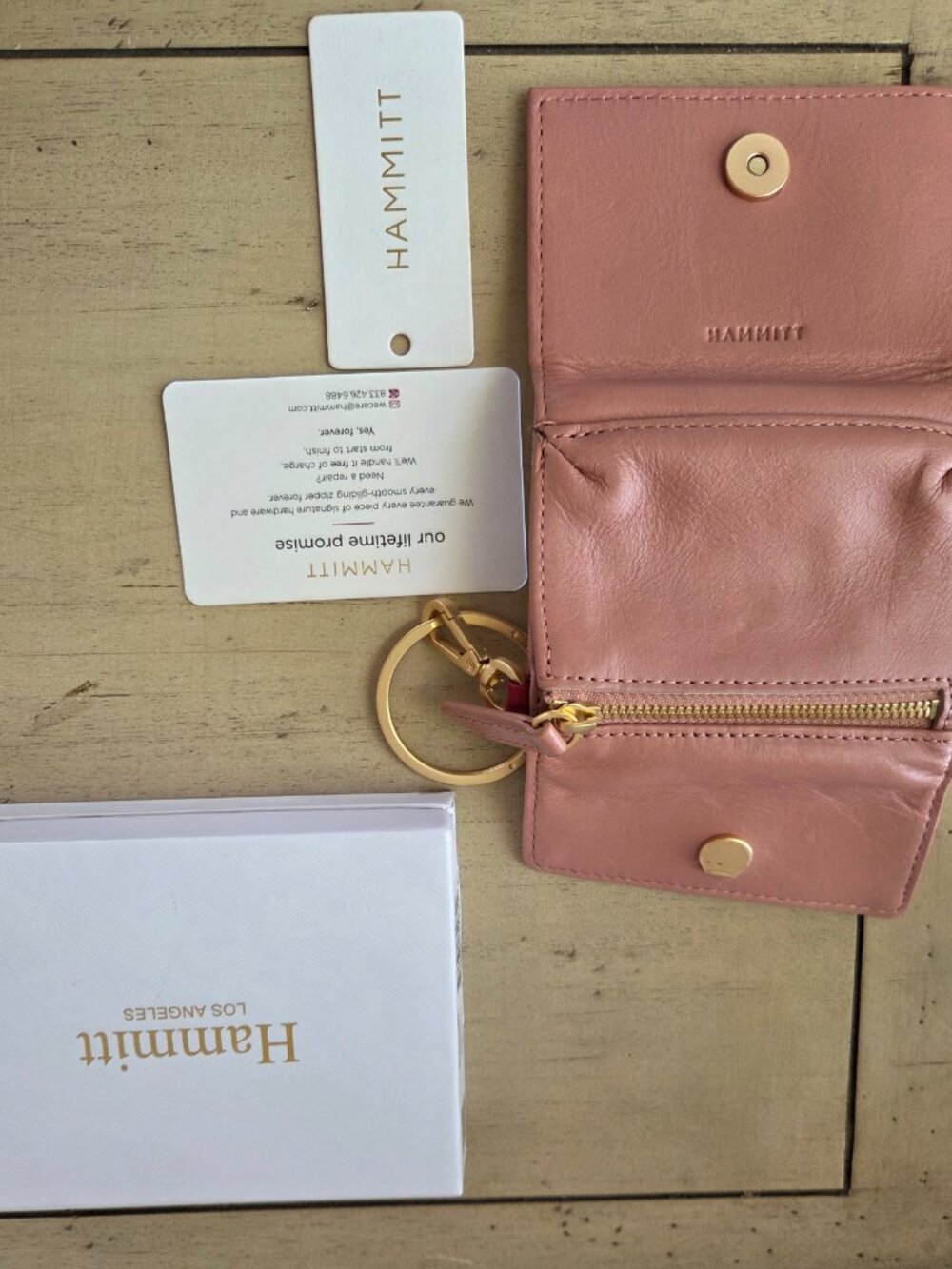 Hammitt Sorbet Pink Keychain Wallet - Picture 2 of 5